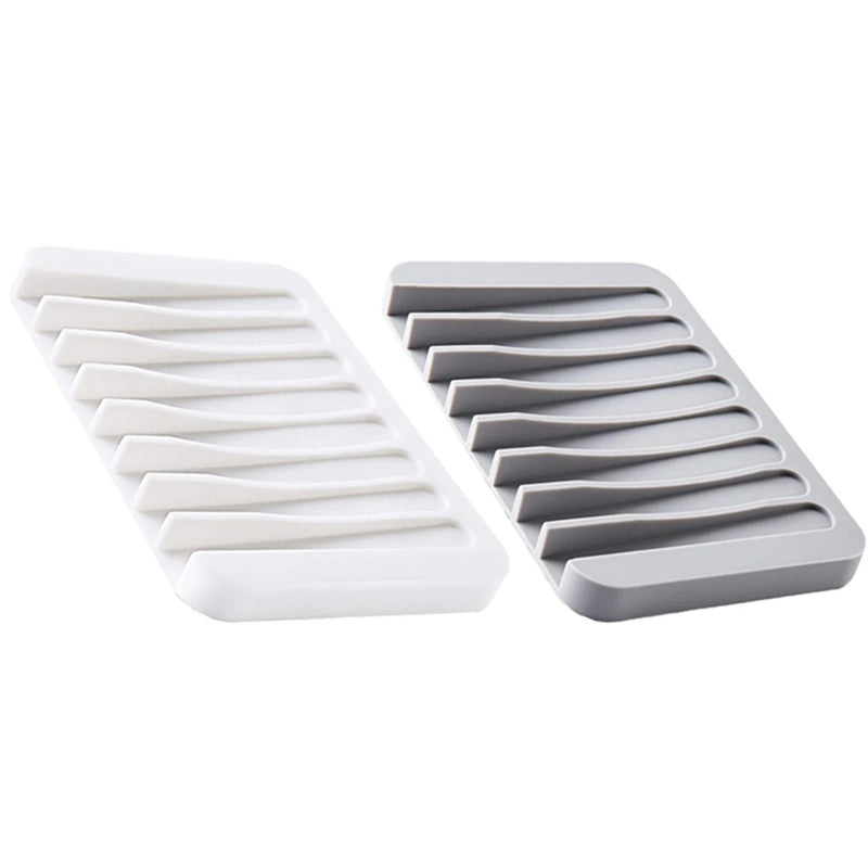1/2 Pcs High Quality Silicone Self Draining Soap Dishes Innovative Soap Holder Saver Silicone Soap Holder anti Slip Pad