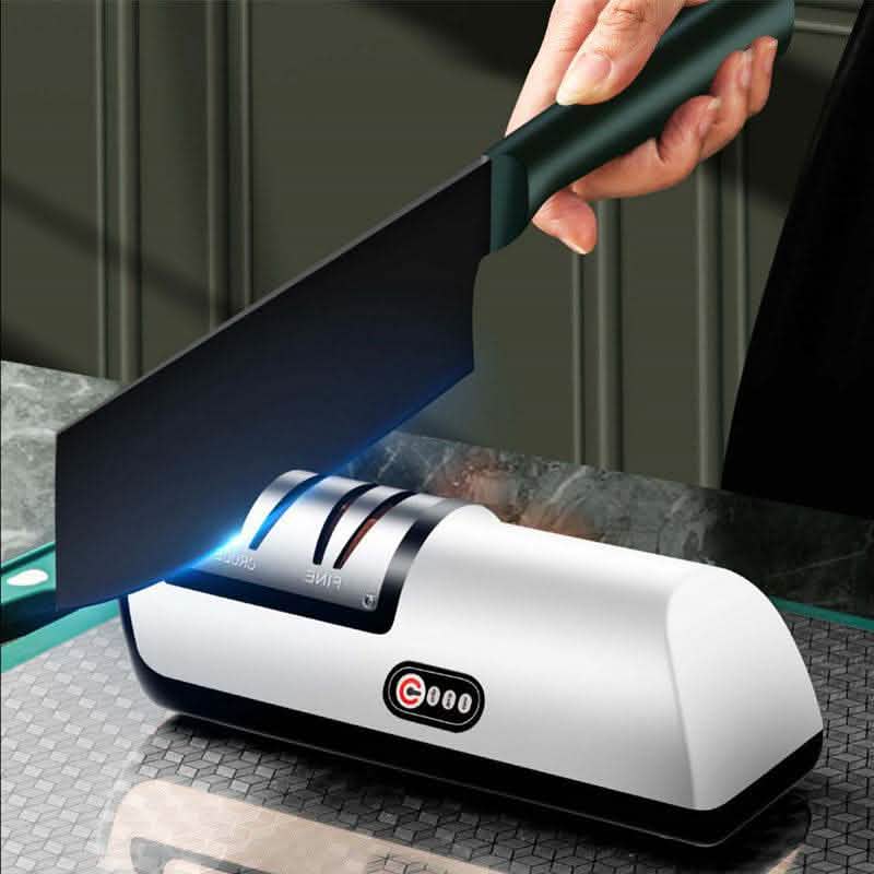 USB Rechargeable Electric Knife Sharpener - Automatic Kitchen Tool - Vezir