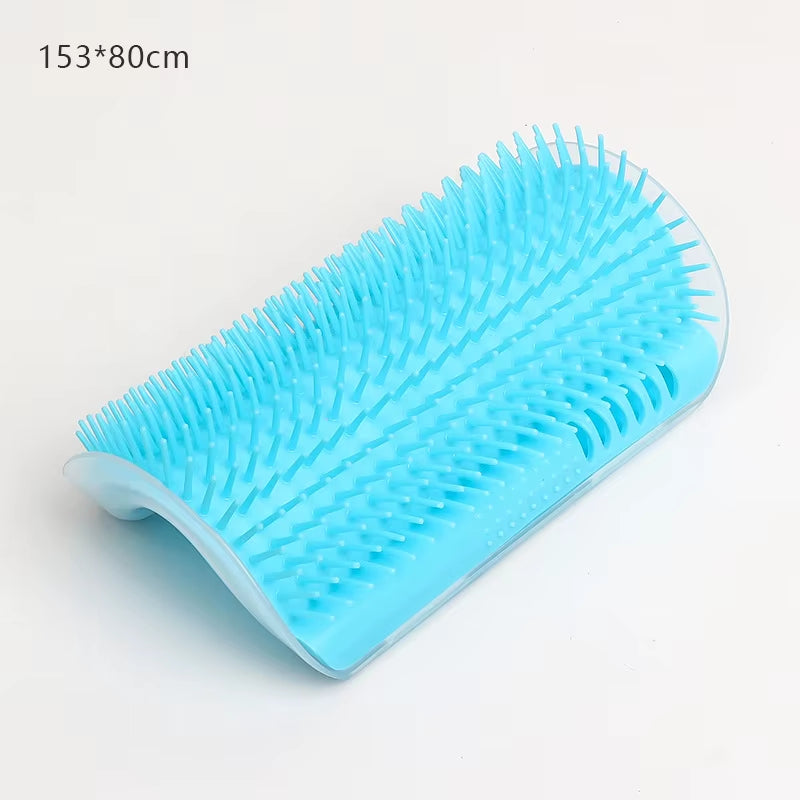 Cat Massage Tool Pet Hair Removal Massage Comb Wall Corner Self Cleaning Rubbing Brush Cats Toys Pet Beauty Supplies Blue 153X80Cm