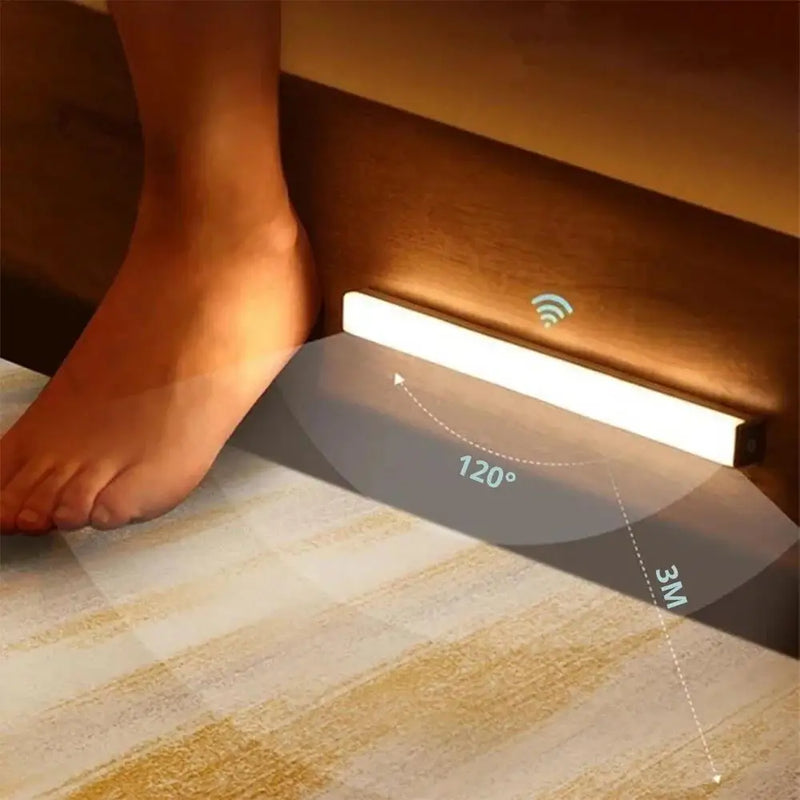 Night Lights Wireless LED Motion Sensor Lamp USB Rechargeable Magnetic for Wardrobe Room Closet Kitchen Aisle Tube Detector Bulb