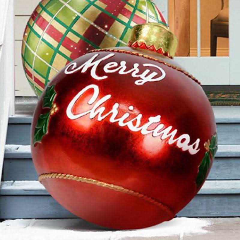 60CM Inflatable Christmas Ornament Ball - Giant PVC Decoration - Vezir