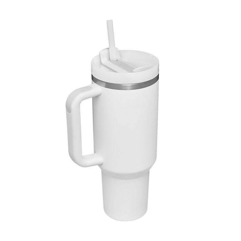 40oz Insulated Tumbler - Stainless Steel Travel Mug with Handle - Vezir