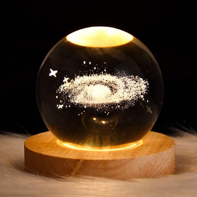 Starry Sky Crystal Ball Lamp - Moon Projection Night Light - Vezir