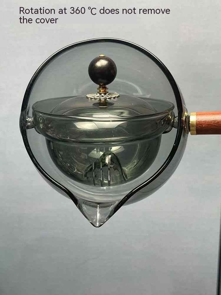 Glass Teapot with Infuser - Semi-Automatic Rotary Tea Maker - Vezir