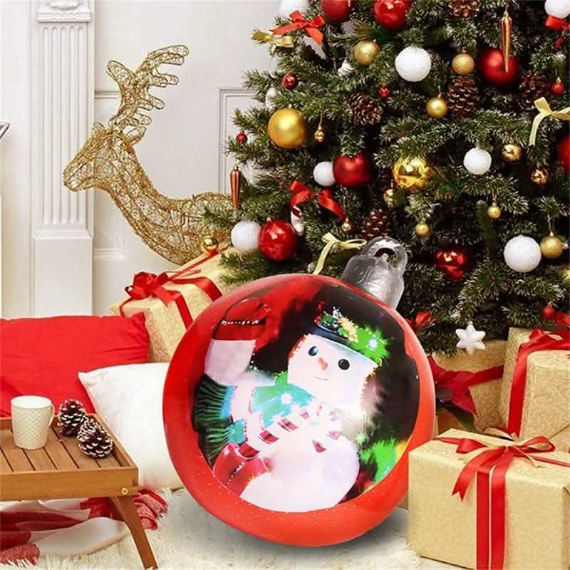 60CM Inflatable Christmas Ornament Ball - Giant PVC Decoration - Vezir