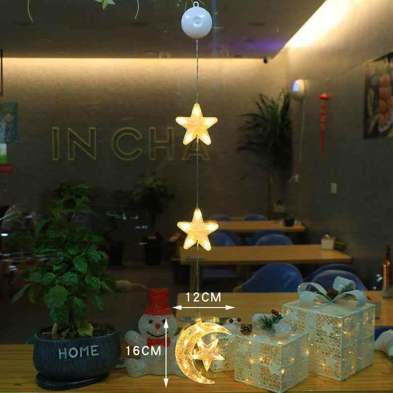 Elite Christmas LED Star Window Lights - 3-Piece Suction Set - Vezir