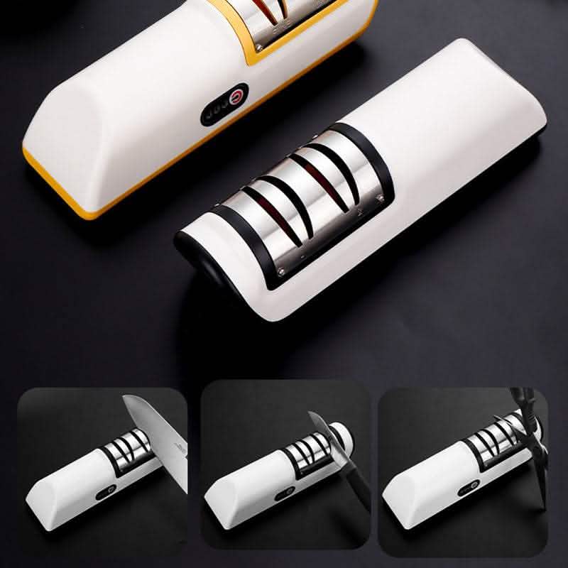 USB Rechargeable Electric Knife Sharpener - Automatic Kitchen Tool - Vezir
