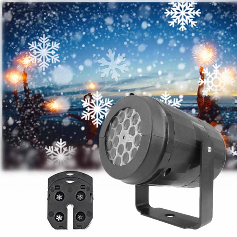 Christmas Snowflake Projector Light - LED Holiday Stage Light - Vezir