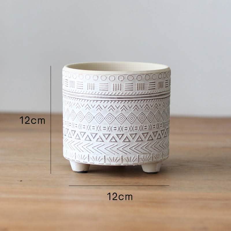 Nordic Ceramic Flower Pot - Garden Balcony Plant Container - Vezir