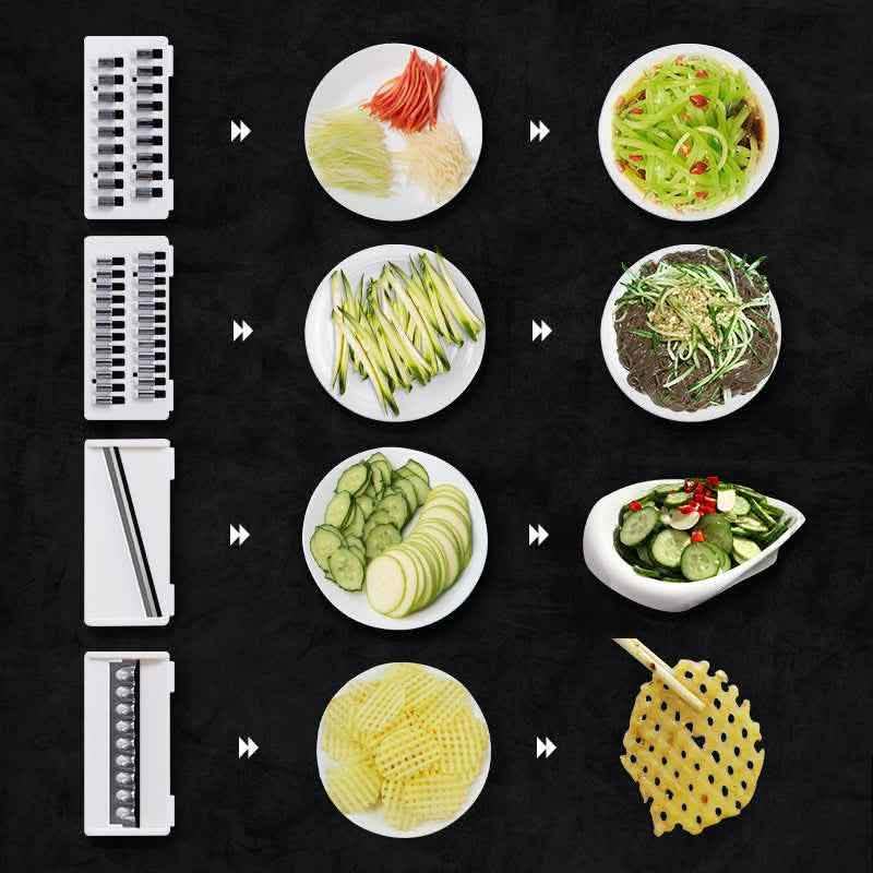Multi-Function Vegetable Cutter - Kitchen Slicer Grater Set - Vezir