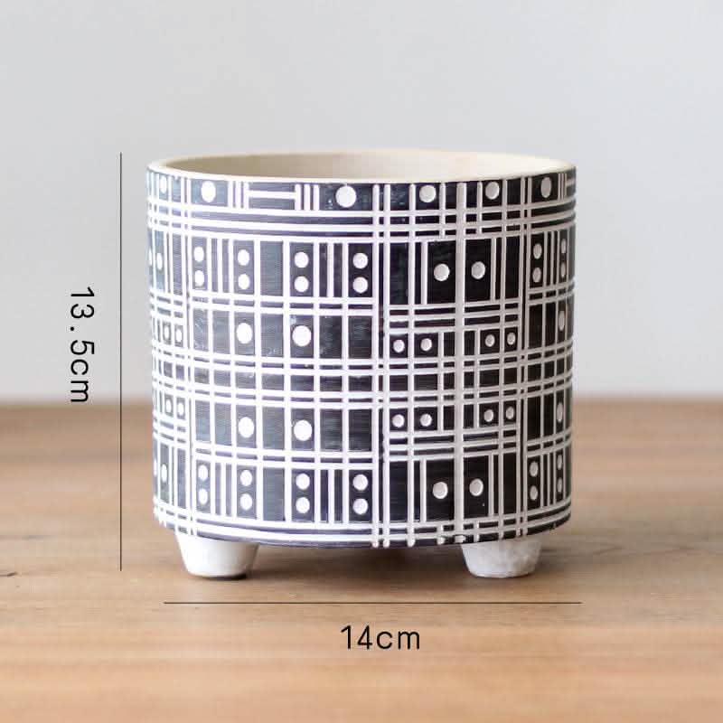 Nordic Ceramic Flower Pot - Garden Balcony Plant Container - Vezir