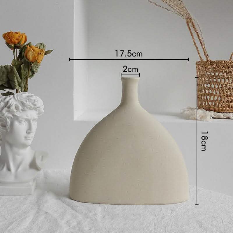 Simplicity Ceramic Vase - Dry Flower Arrangement Home Decor - Vezir