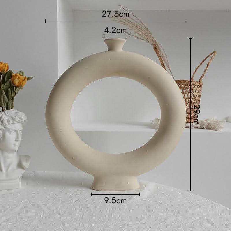 Simplicity Ceramic Vase - Dry Flower Arrangement Home Decor - Vezir