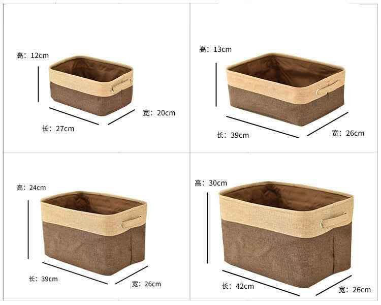 Nordic Fabric Storage Box - Cotton Linen Folding Organizer - Vezir