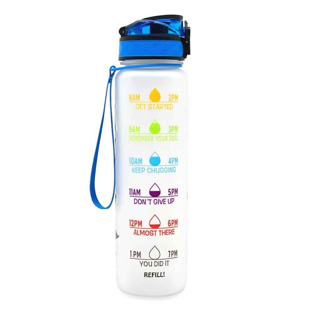 1L Tritan Water Bottle - Time Marker Motivational Sports Cup - Vezir