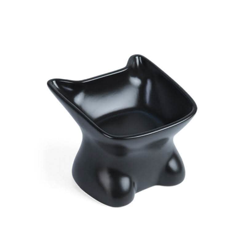 Ergonomic Pet Bowl - Oblique Mouth Ceramic Feeding Dish - Vezir