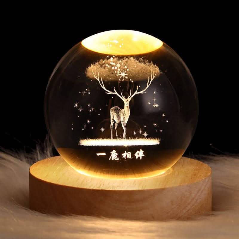 Starry Sky Crystal Ball Lamp - Moon Projection Night Light - Vezir