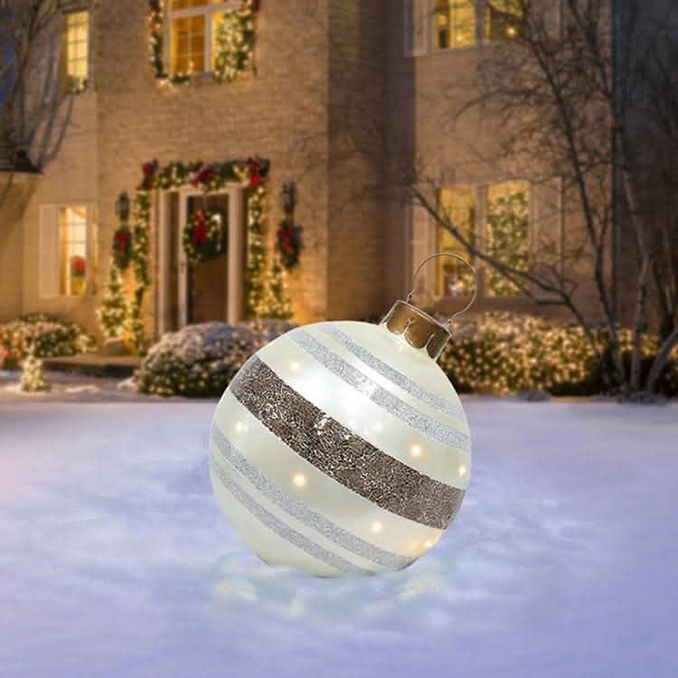 60CM Inflatable Christmas Ornament Ball - Giant PVC Decoration - Vezir