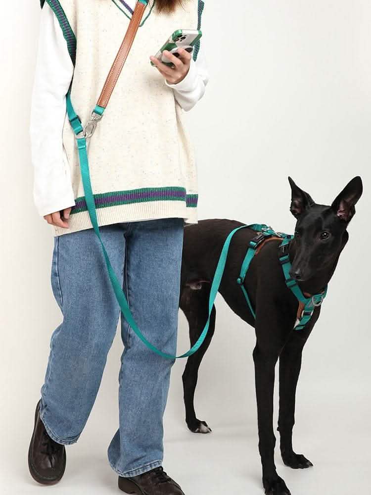 Hands-Free Dog Leash - Large Dogs Knitted Belt Traction Rope - Vezir