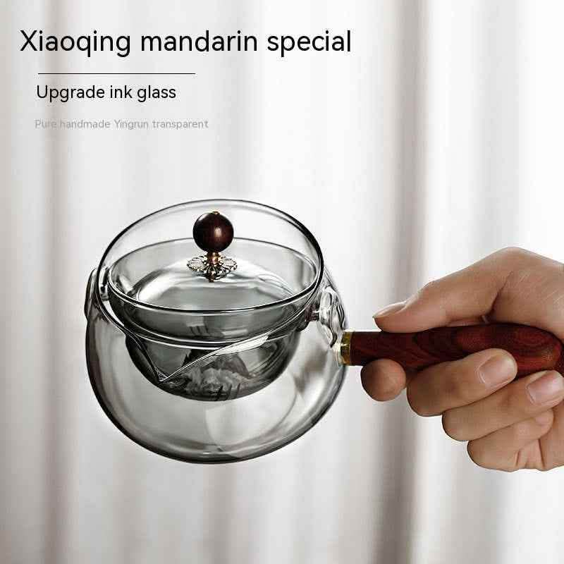 Glass Teapot with Infuser - Semi-Automatic Rotary Tea Maker - Vezir