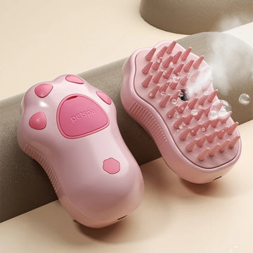 3 in 1 Steamy Pet Dog Brush Cat Steam Brush Electric Spray Cat Hair Brush Comb Massage Pet Grooming Tool Loose Hair Supplies Pink