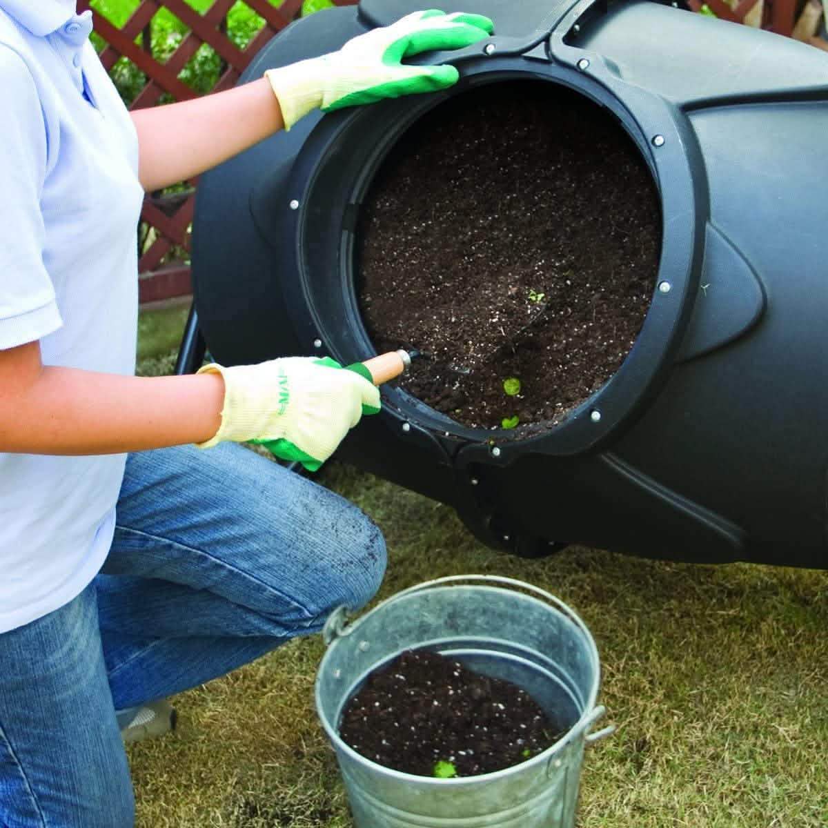 Rotary Compost Tumbler - Easy Turn Garden Composter - Vezir