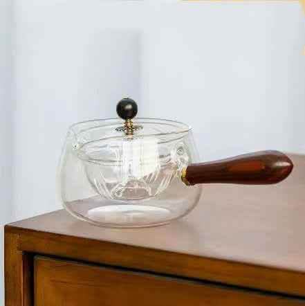 Glass Teapot with Infuser - Semi-Automatic Rotary Tea Maker - Vezir