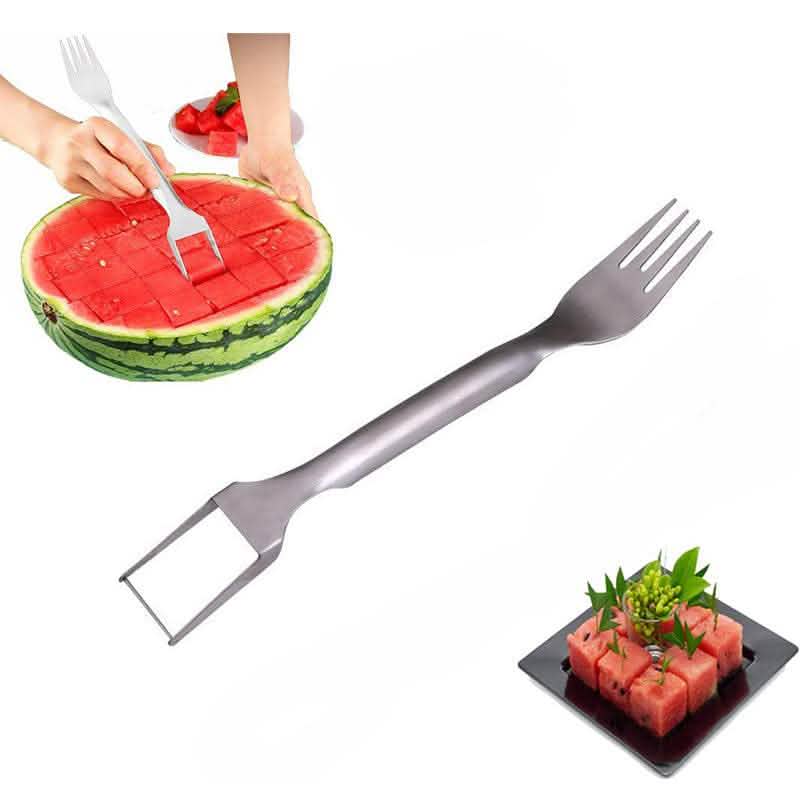 2-in-1 Watermelon Slicer - Stainless Steel Fork Cutter Tool - Vezir
