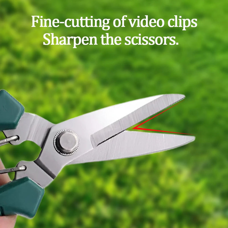 Heavy-Duty Metal Garden Scissors – Precision Straight Blade Pruning Shears