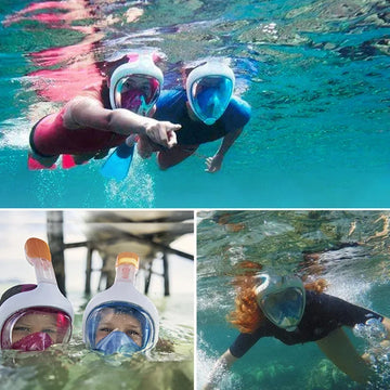 Underwater Scuba anti Fog Full Face Diving Mask Snorkeling Respiratory Masks Safe Waterproof Swimming Equipment for Adult Kids