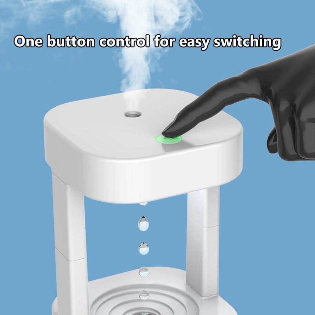 Anti-Gravity Water Drop Humidifier - 580ML Quiet Mist Spray - Vezir