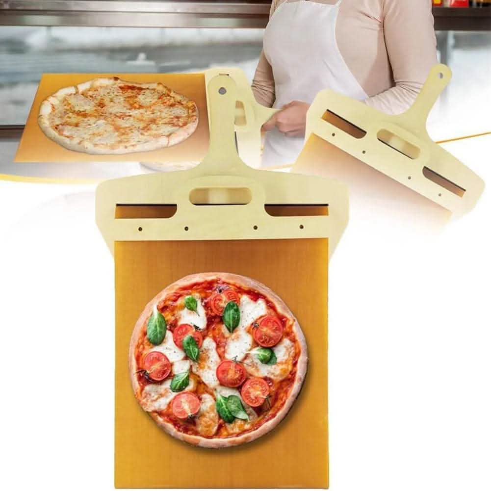 Sliding Pizza Shovel - Non-Stick Cutting Board Transfer Tool - Vezir