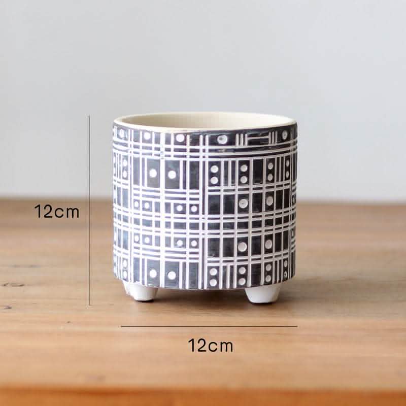 Nordic Ceramic Flower Pot - Garden Balcony Plant Container - Vezir