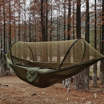 250X120Cm Outdoor Hammock with Net – Lightweight Parachute Fabric for Camping & Travel