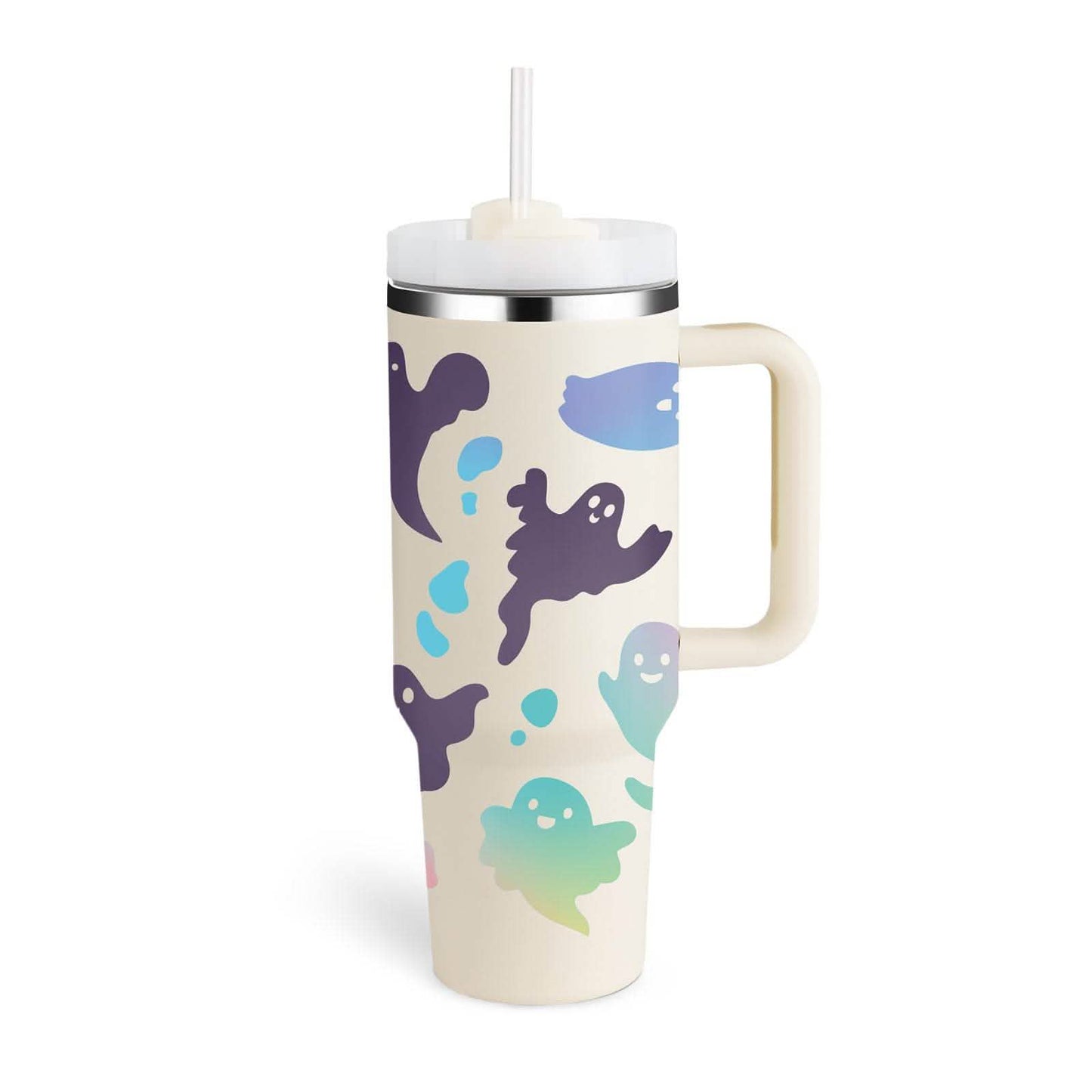 40oz Insulated Tumbler - Stainless Steel Travel Mug with Handle - Vezir