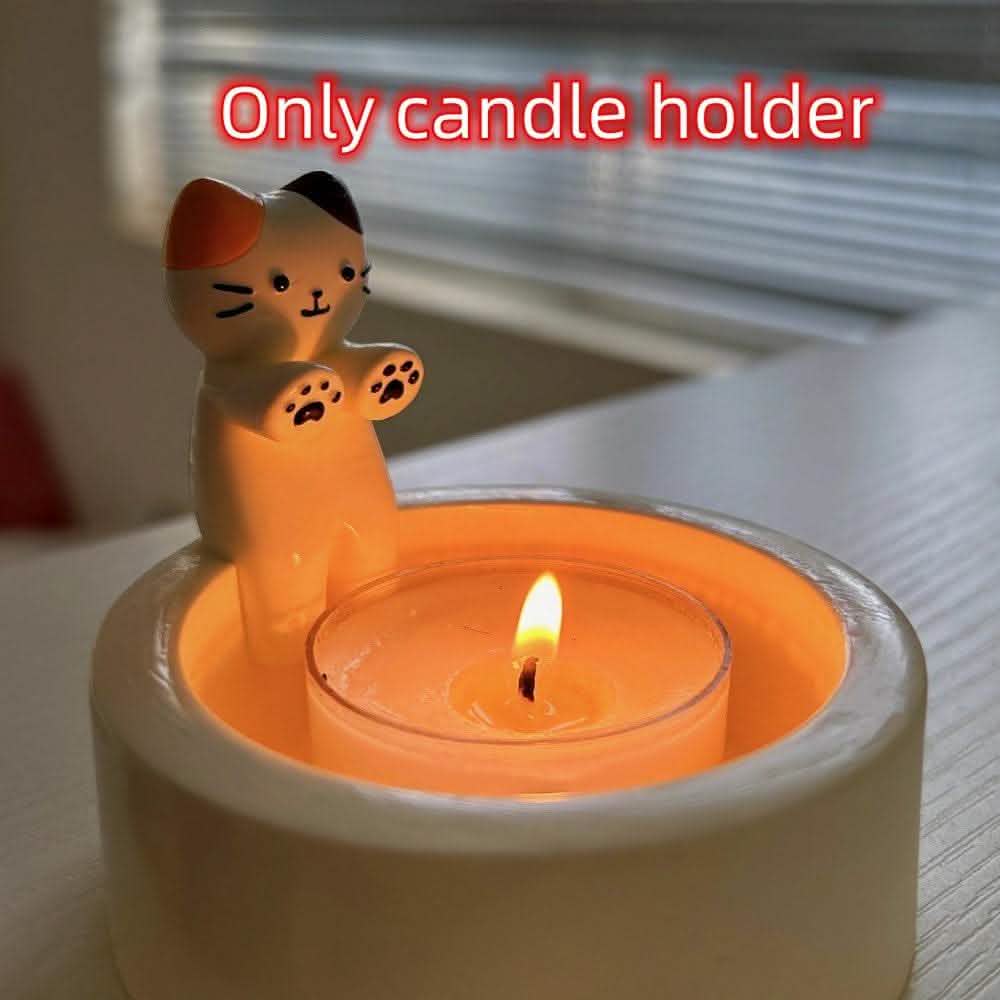 Cute Cat Candlestick Holder - Creative Aromatherapy Candle Holder - Vezir