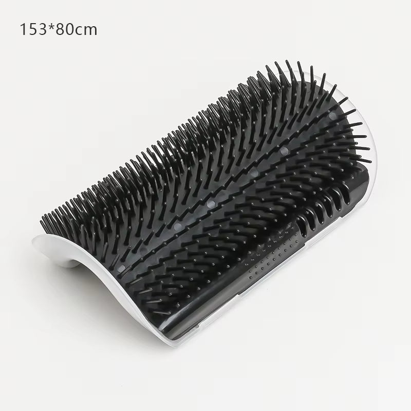 Cat Massage Tool Pet Hair Removal Massage Comb Wall Corner Self Cleaning Rubbing Brush Cats Toys Pet Beauty Supplies Black 153X80Cm