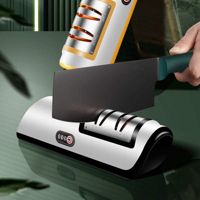USB Rechargeable Electric Knife Sharpener - Automatic Kitchen Tool - Vezir