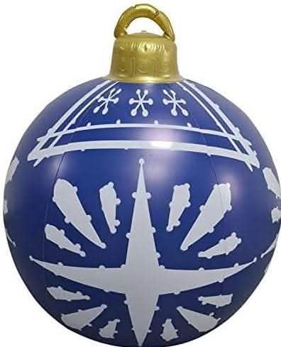 60CM Inflatable Christmas Ornament Ball - Giant PVC Decoration - Vezir