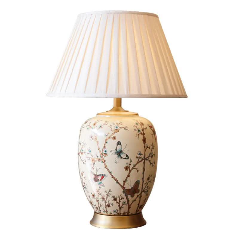 American Ceramic Table Lamp - European Bedroom Bedside Light - Vezir