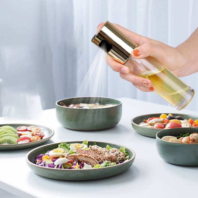 Oil Spray Bottle - Push Type Cooking Vinegar Sprayer Set - Vezir