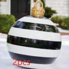 60CM Inflatable Christmas Ornament Ball - Giant PVC Decoration - Vezir