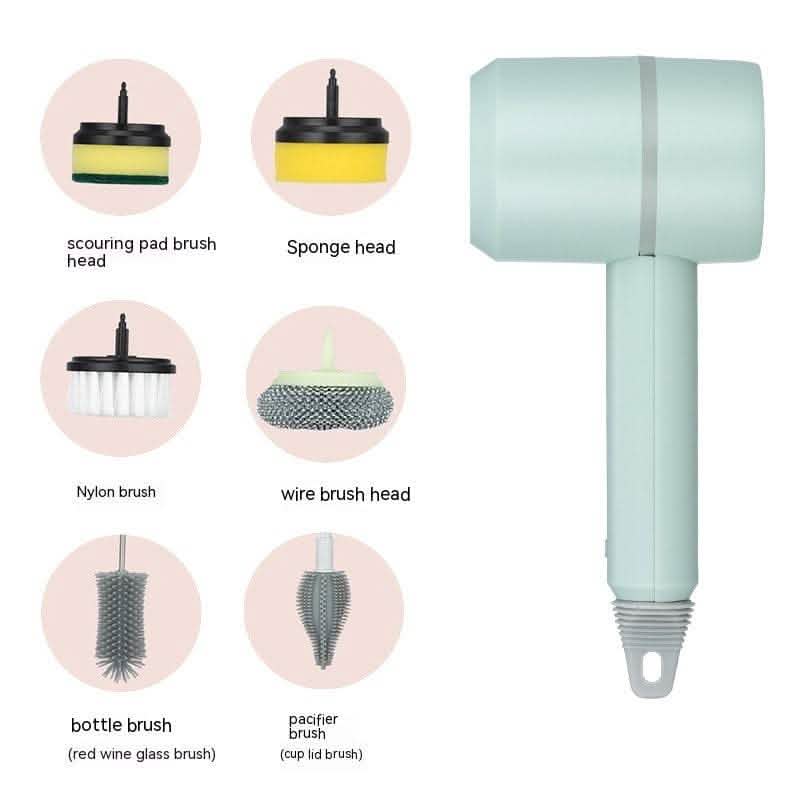 Electric Dishwashing Brush - Wireless USB Rechargeable Cleaner - Vezir