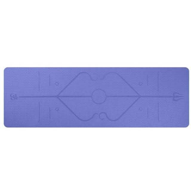 Non-Slip TPE Yoga Mat - Position Line Beginner Guide - Vezir