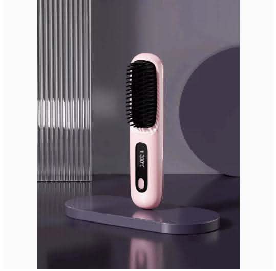 2-in-1 Wireless Hair Straightener - USB Charging Hot Curler - Vezir