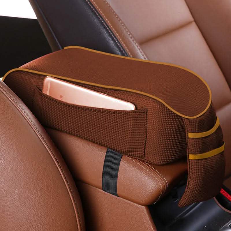 Car Armrest Box Pad - Sports Knitted Fabric Cushion - Vezir
