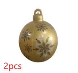 60CM Inflatable Christmas Ornament Ball - Giant PVC Decoration - Vezir