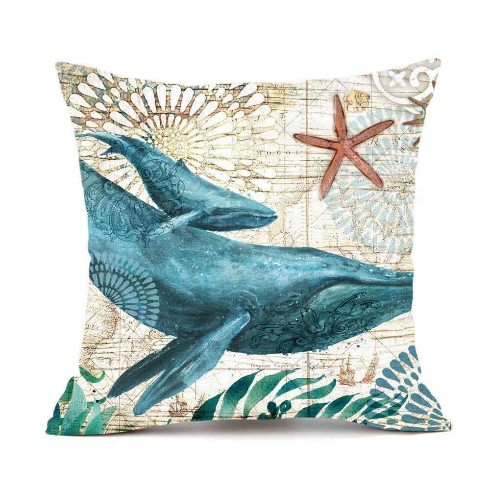 Sea Turtle Cushion Covers - Printed Throw Pillow Cases - Vezir