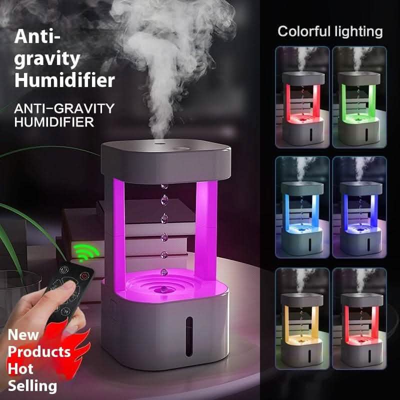 Anti-Gravity Water Drop Humidifier - 580ML Quiet Mist Spray - Vezir