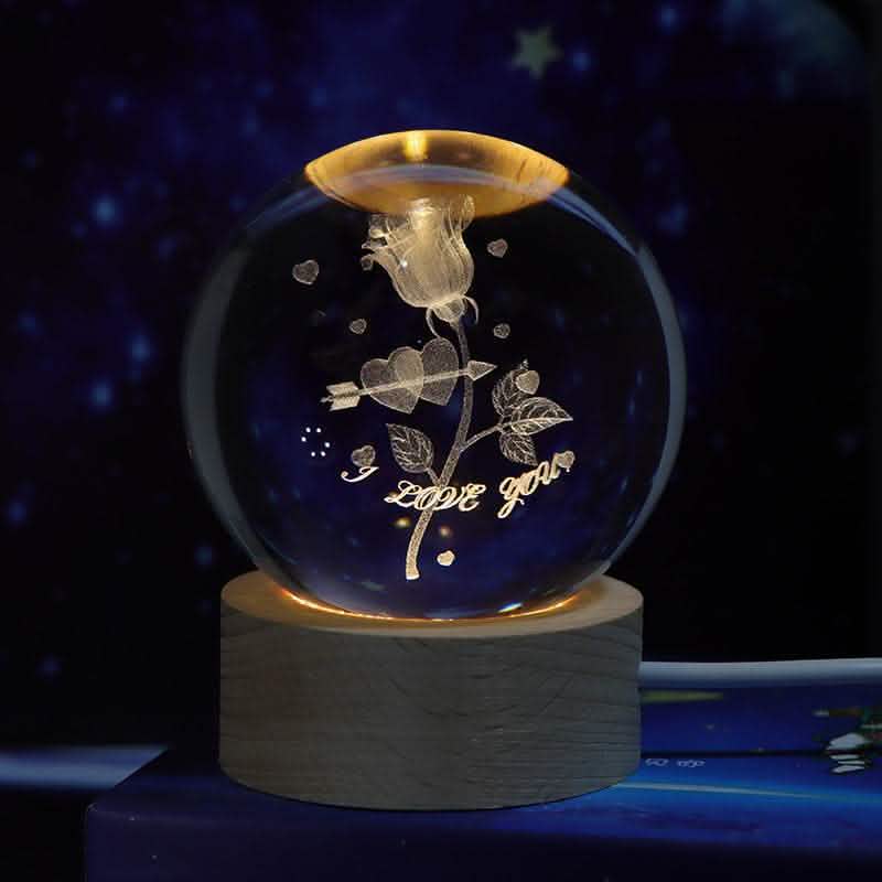 Starry Sky Crystal Ball Lamp - Moon Projection Night Light - Vezir